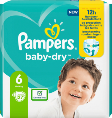 Pampers - Baby-Dry - Einzelpack mit 27 Windeln - Größe 6